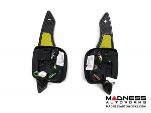 Alfa Romeo 4C Carbon Fiber Paddle Shifters - Yellow Accent 